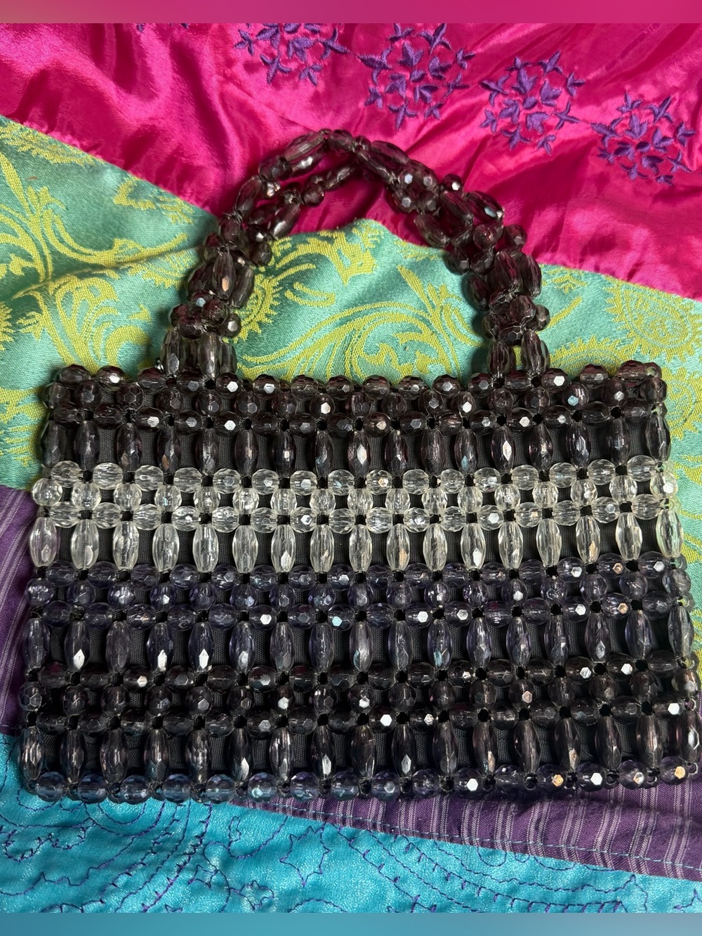 Vintage Handmade Beaded Mini Handbag
